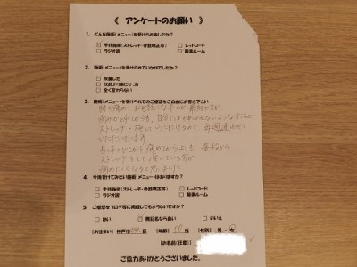 アンケート 女性 50代 手技