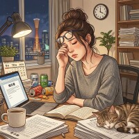 睡眠不足女性イメージ